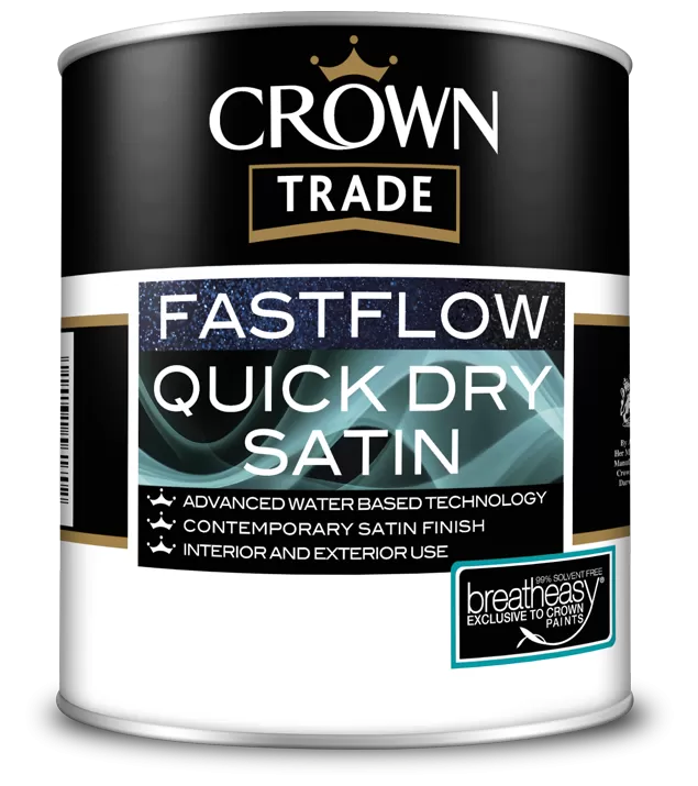 Crown Trade Fastflow Quick Dry Satin - White